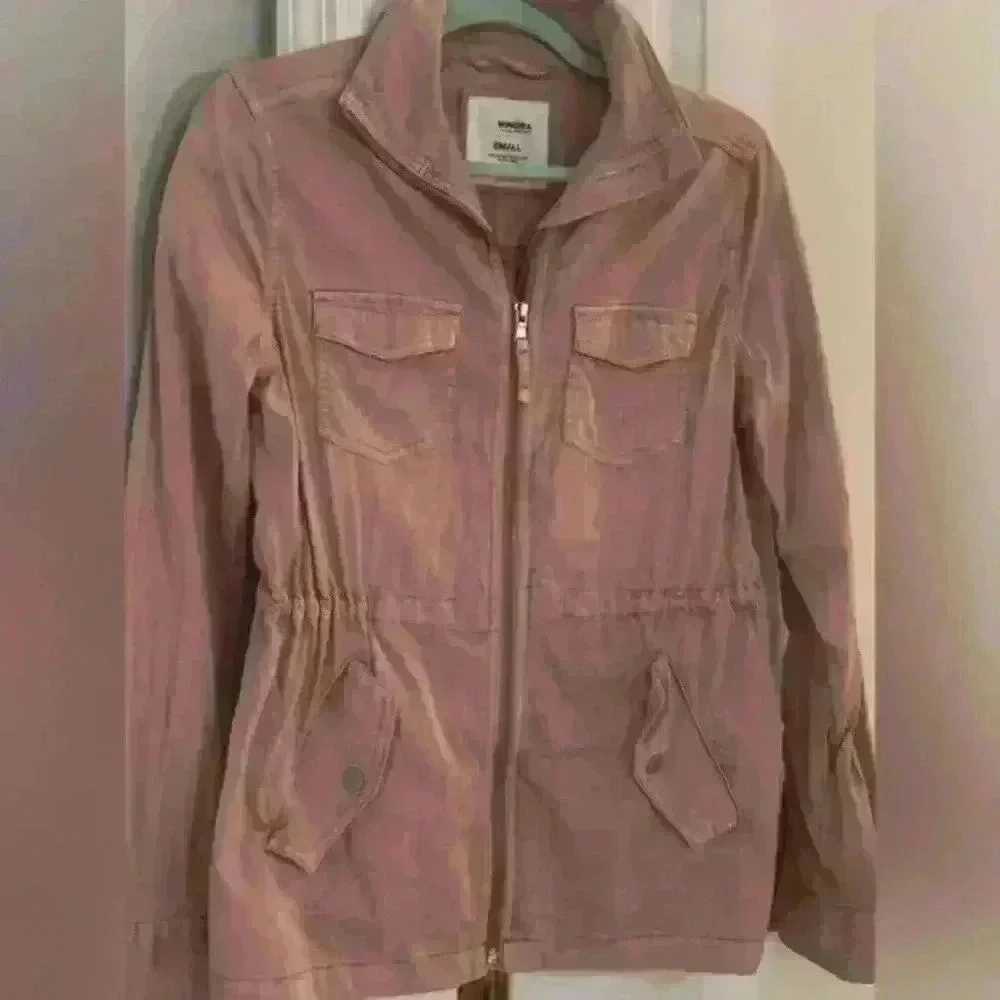 Sonoma Goods For Life Full Zip Utility Jacket Women  S Pink Outdoor Workwear Y2K - Picture 4 of 10
